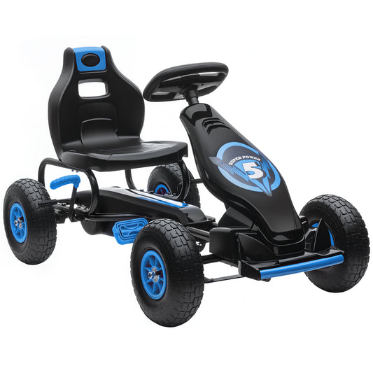 VarietyKart Kids Pedal Go Kart, Ride On Toys for Boys Girls with Ergonomic Adjustable Seat, Rubber Wheels Shock Absorb, 