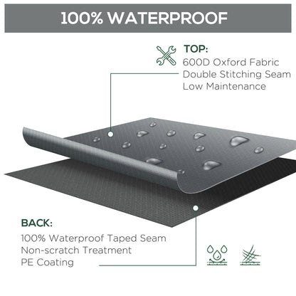 Patio Furniture Covers Waterproof for Lounge Chair Set, 600D Heavy Duty Oxford Patio Cover, 80.7" x 75.6" x 24", Grey
