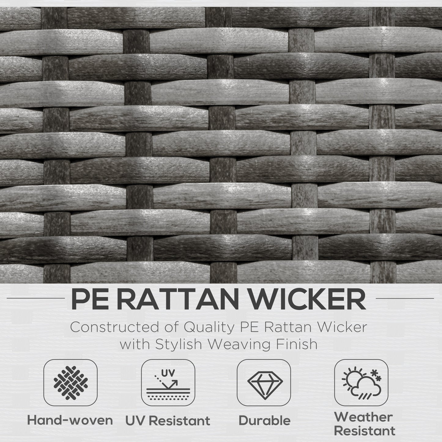 6 Pieces Outdoor PE Rattan Wicker Patio Furniture Sofa Set with Thick Cushions, Deluxe Garden Sectional Couch with Glass