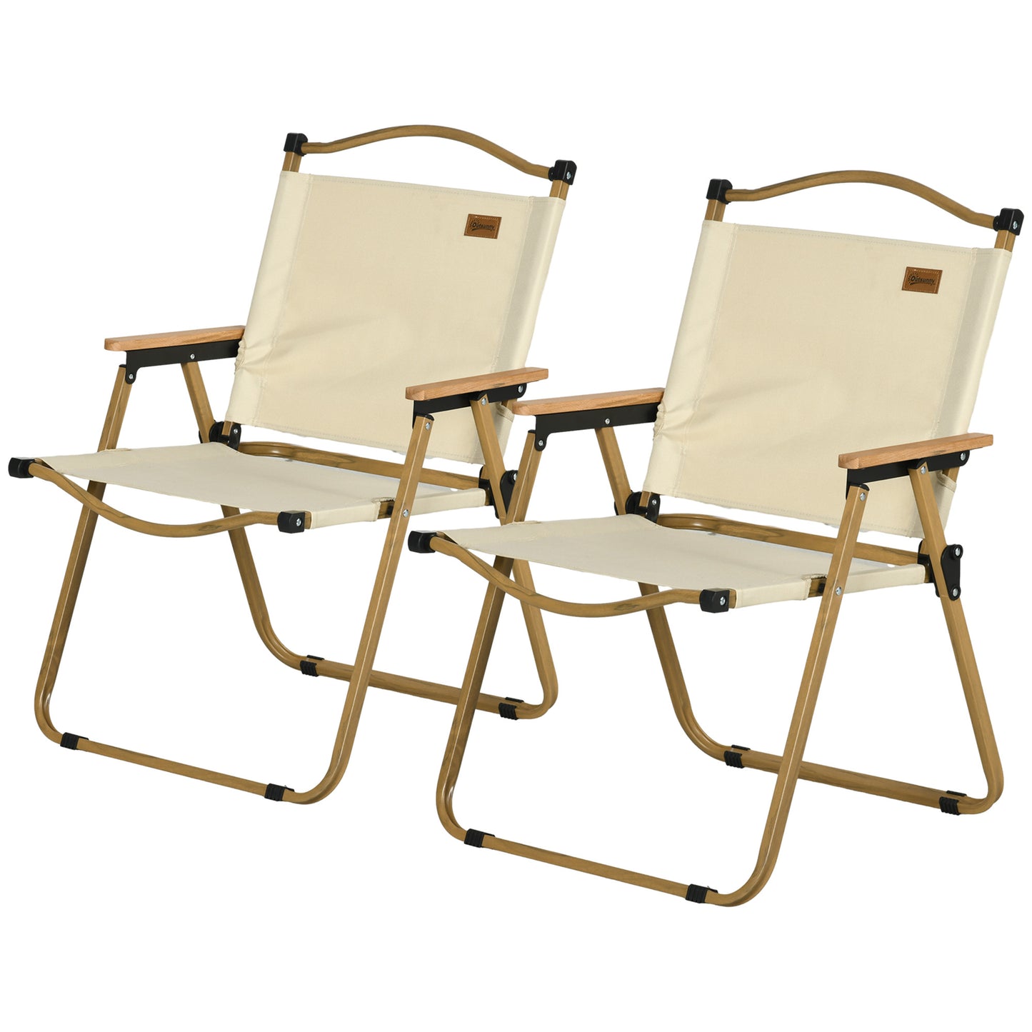 Set of 2 Camping Chair, Lightweight Folding Chair, Portable Armchairs, Excellent for Festivals, Fishing, Beach and Hikin