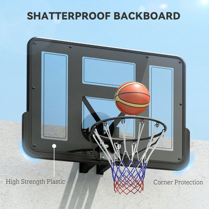 Soozier Wall Mounted Basketball Hoop, Basketball Goal Combo Kit with 43" Reinforced Shatter Resistant Backboard and All 