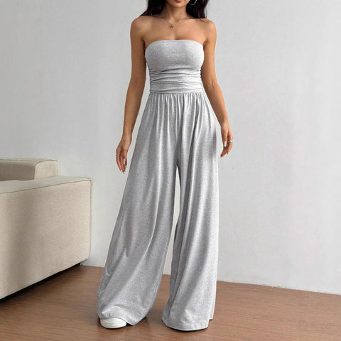 Women's Strapless Wide-Leg Jumpsuit