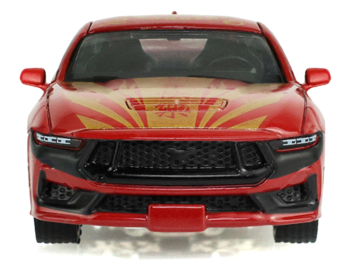 2024 Ford Mustang Dark Horse "Chinese Zodiac 2026 Year of the Horse" Red with Gold Graphics "Hobby Exclusive" Series 1/64 Diecast Model Car by Greenlight