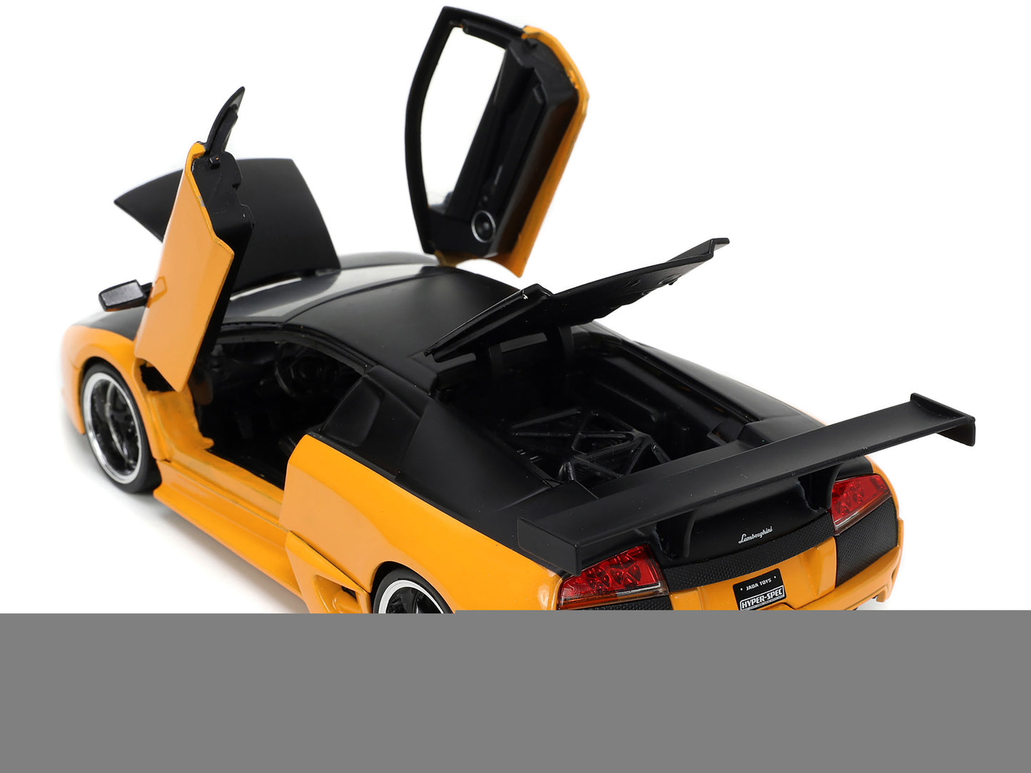 Lamborghini Murcielago LP 640 Yellow Metallic and Matt Black "Hyper-Spec" Series 1/24 Diecast Model Car by Jada