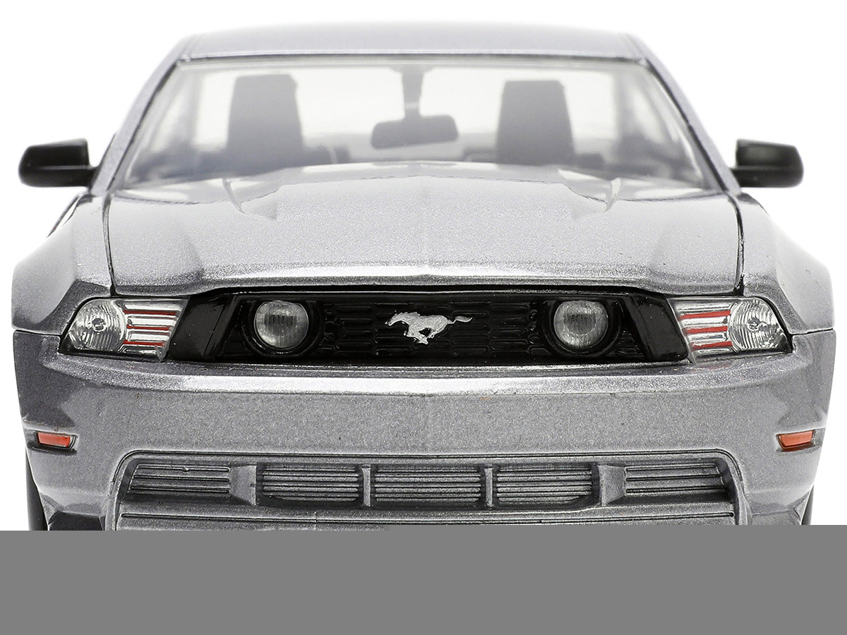 2010 Ford Mustang GT Gray Metallic with Flames "Ford Motor Company" "Bigtime Muscle" Series 1/24 Diecast Model Car by Jada