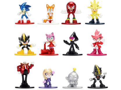 Set of 12 Diecast Figures "Sonic The Hedgehog" Video Games "Nano Metalfigs" Series Diecast Models by Jada