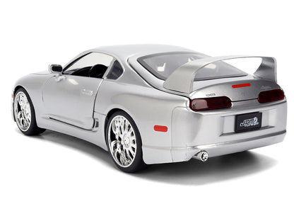 1995 Toyota Supra Silver Metallic "JDM Tuners" Series 1/24 Diecast Model Car by Jada
