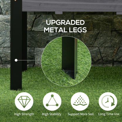 Raised Garden Bed, Elevated Planter Box, 47"x24"x29" with Legs, Metal Frame, Wooden Planter Pot for Backyard, Patio to G