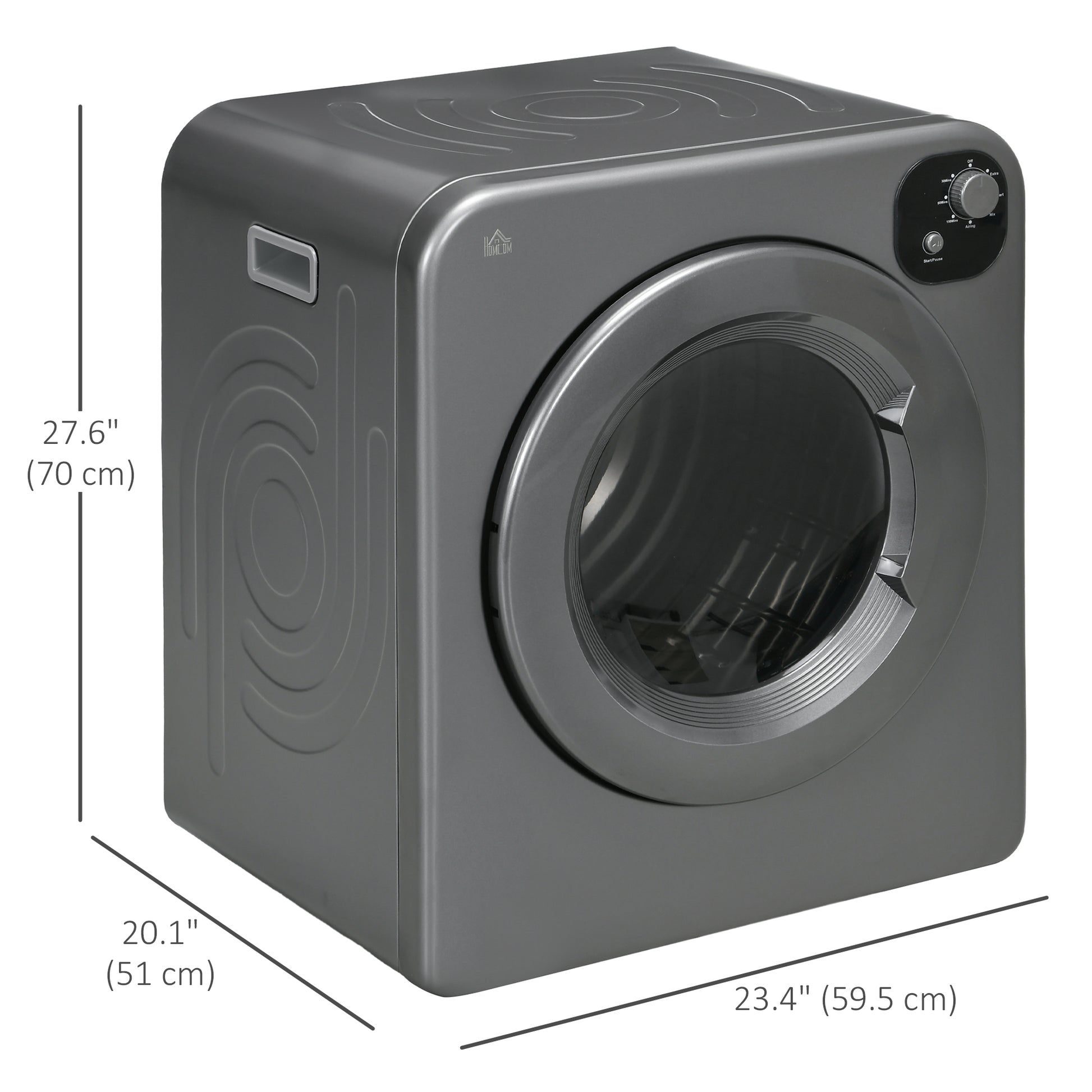 Compact Laundry Dryer Machine, 1300W, 3.22 Cu. Ft. Electric Portable Clothes Dryer with 7 Drying Modes for Apartment or 