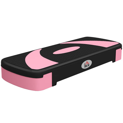 Soozier Adjustable Aerobic Stepper, Exercise Step Platform, Step Exercise Trainer, Workout Fitness Yoga Risers, 4"-6"-8"