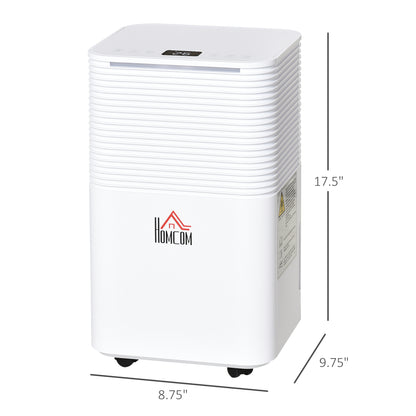 1500 sq.Ft Portable Quiet Dehumidifier for Home Laundry Room Bedroom Basement, 25pt Electric Moisture Air De-Humidifier 