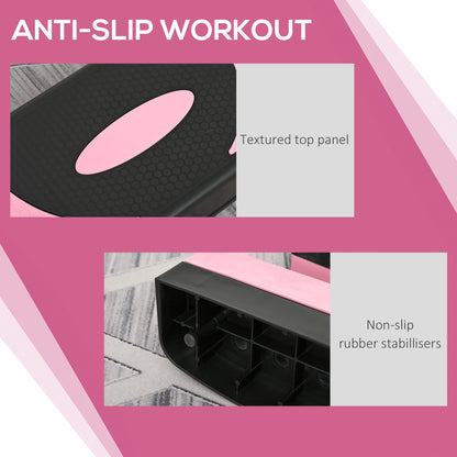 Soozier Adjustable Aerobic Stepper, Exercise Step Platform, Step Exercise Trainer, Workout Fitness Yoga Risers, 4"-6"-8"