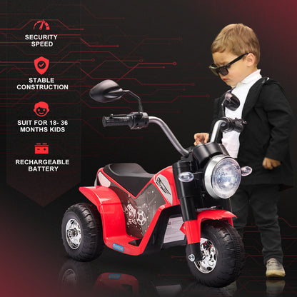 VarietyKart Kids Electric Motorcycle 6V Battery Powered Ride-On Dirt Bike 3-Wheels Motorbike with Horn Headlights Realis