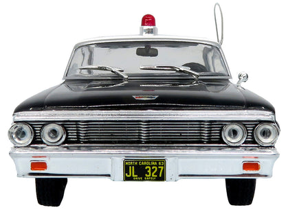 1964 Ford Galaxie 500 Police Car "Mount Airy Mayberry Sheriff" Black and White 1/43 Diecast Model by Iconic Replicas