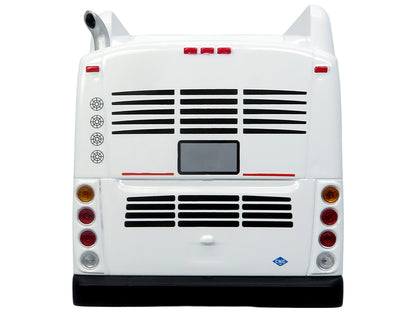 New Flyer Xcelsior Transit Bus Bank White "The Bus & Motorcoach Collection" Limited Edition to 504 Pieces Worldwide 1/43 Model by Iconic Replicas