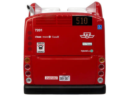 New Flyer Xcelsior Transit Bus Bank "TTC – Toronto Transit Commission" Red and White "The Bus & Motorcoach Collection" Limited Edition to 504 Pieces Worldwide 1/43 Model by Iconic Replicas