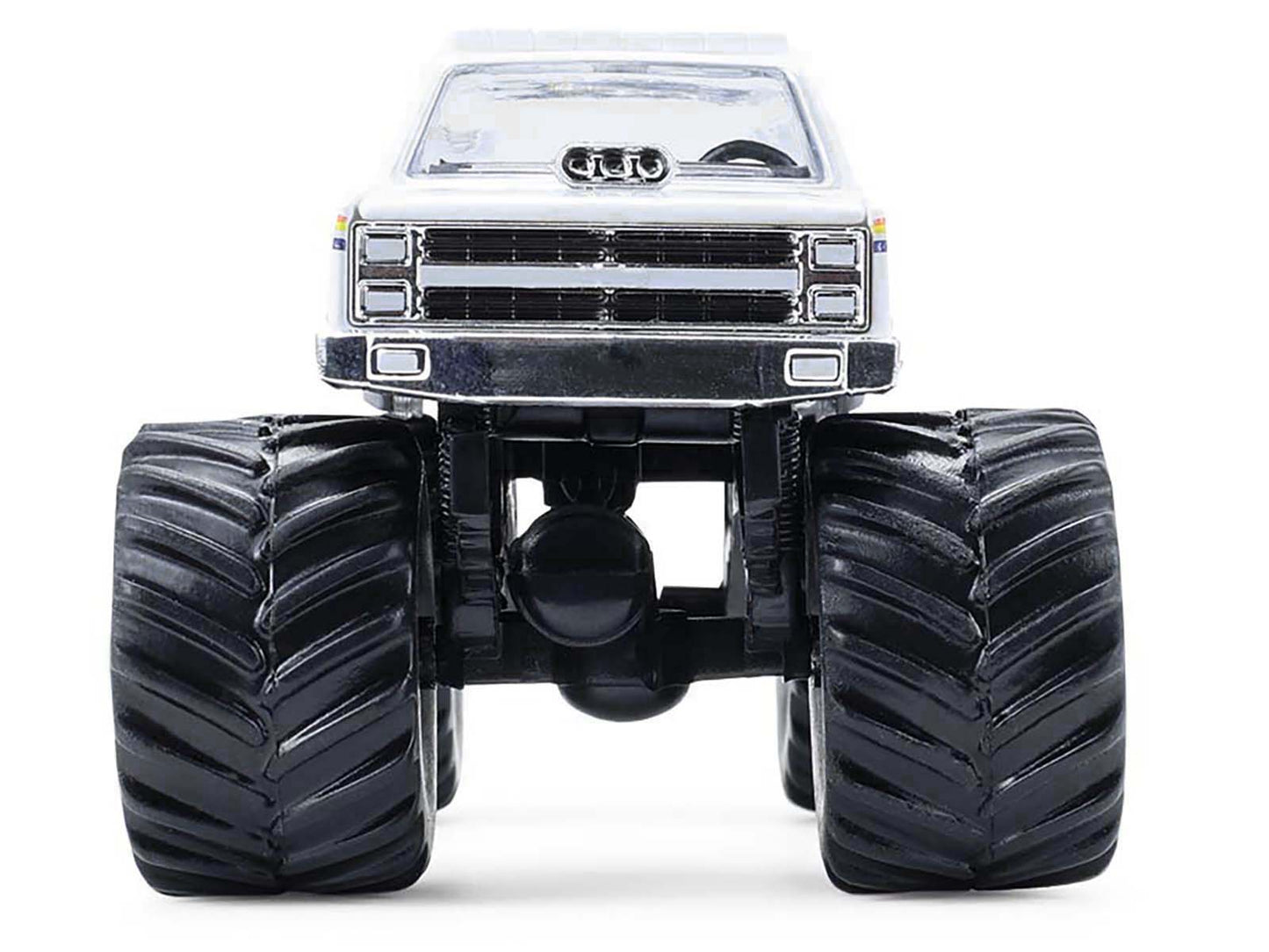 1986 Chevrolet Silverado Monster Truck "Royal Canadian Mounted Police" White with Stripes "Kings of Crunch - Hot Pursuit" Special Edition 1/64 Diecast Model Car by Greenlight
