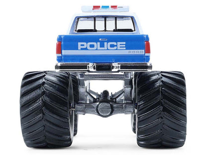 1990 Ford F-350 Monster Truck "NYPD (New York Police Department)" Blue with White Top "Kings of Crunch - Hot Pursuit" Special Edition 1/64 Diecast Model Car by Greenlight