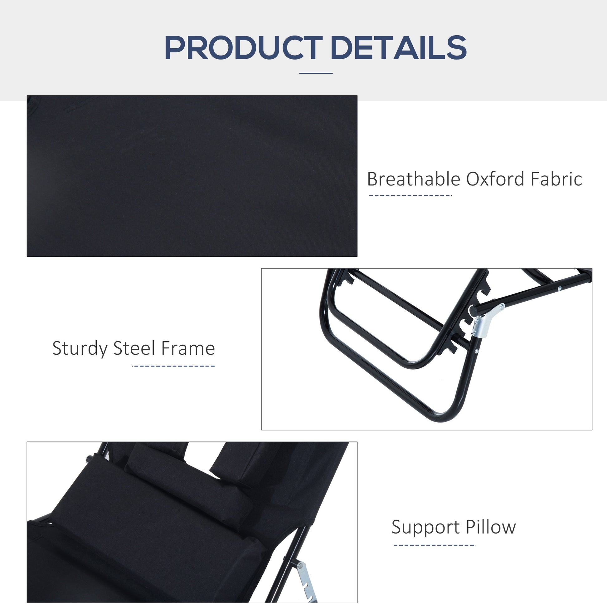 Adjustable Outdoor Lounge Chair, Garden Folding Chaise Lounge with Face Hole Reclining Tanning Chair Seat, Folding Campi