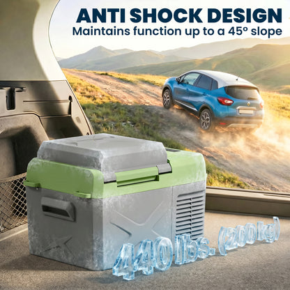 12 Volt Car Refrigerator, 12QT Car Fridge Electric Cooler, 12/24V DC and 110-240V AC, -4℉~68℉, Portable Refrigerator