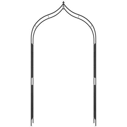 8.7FT Garden Arch Trellis, Outdoor Wedding Arbor for Ceremony with Scrollwork Design for Climbing Roses, Vines and Plant