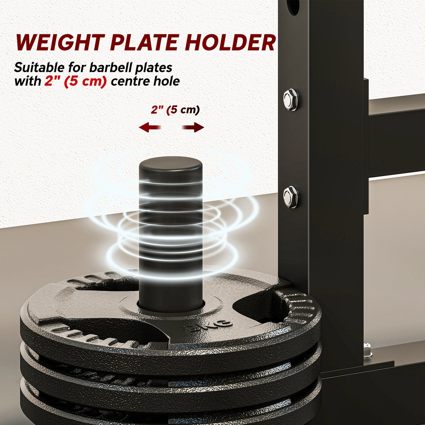 Soozier Adjustable Squat Rack, 660 lbs Multi-Function Barbell Rack for Weight Lifting and Home Gym Strength Training, Bl