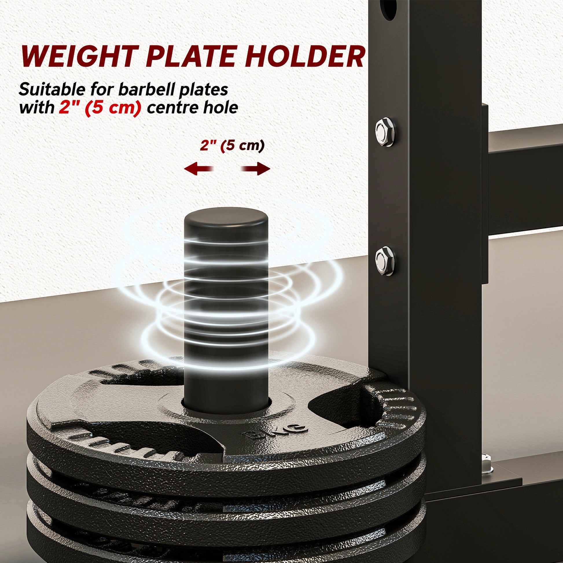 Soozier Adjustable Squat Rack, 660 lbs Multi-Function Barbell Rack for Weight Lifting and Home Gym Strength Training, Bl