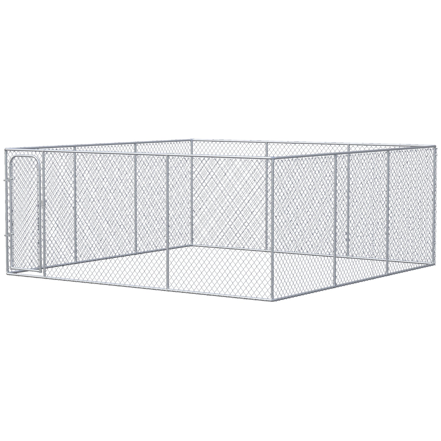 227.7 Sq. Ft. Dog Playpen Outdoor with Galvanized Steel Frame, for Small and Medium Dogs, 15.1' x 15.1' x 6'