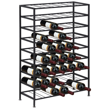 9-Tier Metal Wine Bottle Rack 54 Bottles Freestanding Wine Storage Holder Home Bar Wine Display Stand Cellar Bottle Orga