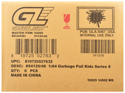 "Garbage Pail Kids" Series #8 Set of 6 pieces 1/64 Diecast Models by Greenlight