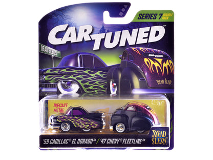"Dead Sleds" Double Pack Series 7 Set of 4 Cars Diecast Model Cars by CarTuned
