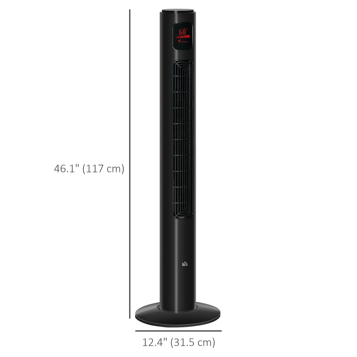 Freestanding Tower Fan Cooling for Home Bedroom with Oscillating, 3 Speed, 12h Timer, LED Sensor Panel, Remote Controlle