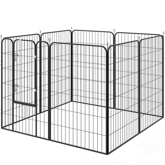8 Panel Pet Playpen Play Yard Fence Home DIY Heavy-Duty Metal Foldable Indoor Outdoor 47"H