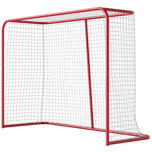 Soozier 5' x 4' Mini Hockey Goal, Easy Setup Hockey Net with Metal Frame, Lightweight & Portable