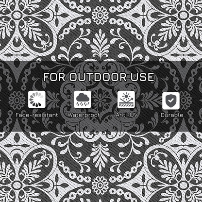 Portable Outdoor Rug with Carry Bag, 9' x 18' Reversible Mat, Waterproof Plastic Straw RV Rug for Backyard, Deck, Picnic