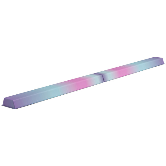 Soozier 7ft Folding Balance Beam, Gymnastics Equipment with Anti-Slip Bottom for Kids Home Training, Multicolour