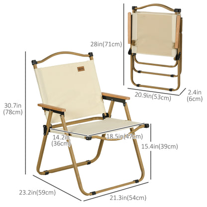 Set of 2 Camping Chair, Lightweight Folding Chair, Portable Armchairs, Excellent for Festivals, Fishing, Beach and Hikin