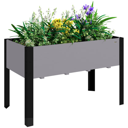 Raised Garden Bed, Elevated Planter Box, 47"x24"x29" with Legs, Metal Frame, Wooden Planter Pot for Backyard, Patio to G