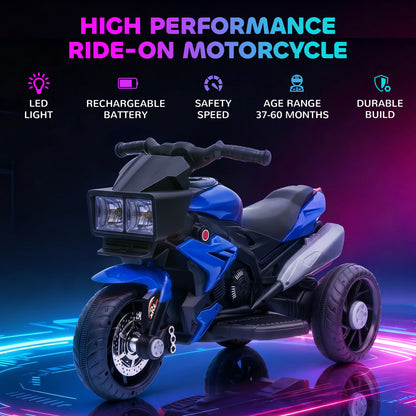 VarietyKart Kids Electric Pedal Motorcycle Ride-On Toy 6V Battery Powered w/ Music Horn Headlights Motorbike for Girls B