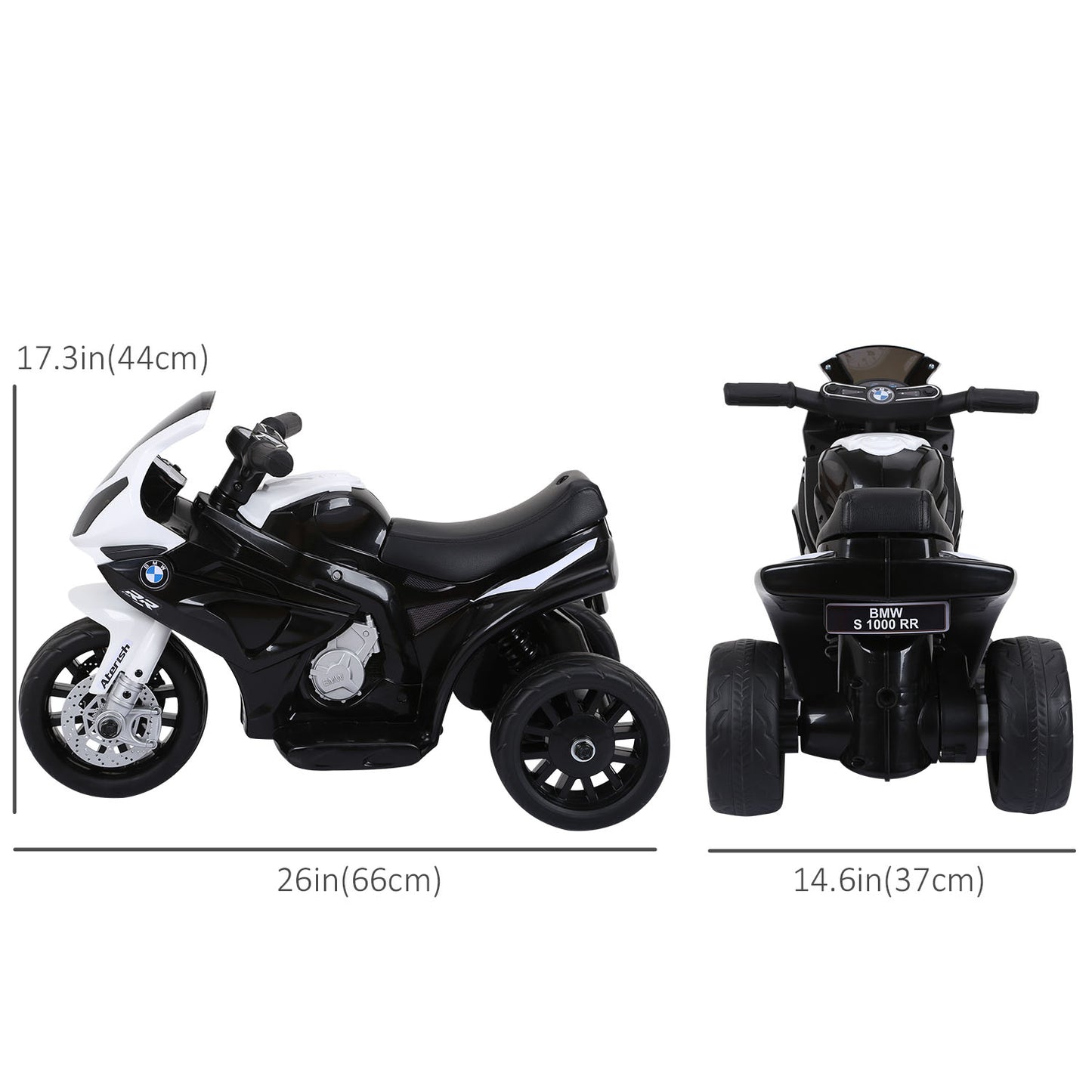 VarietyKart Kids Motorcycle, 6V Battery Powered Toddler Motorcycle with Headlight, Music, 3 Wheels Electric Motorcycle f