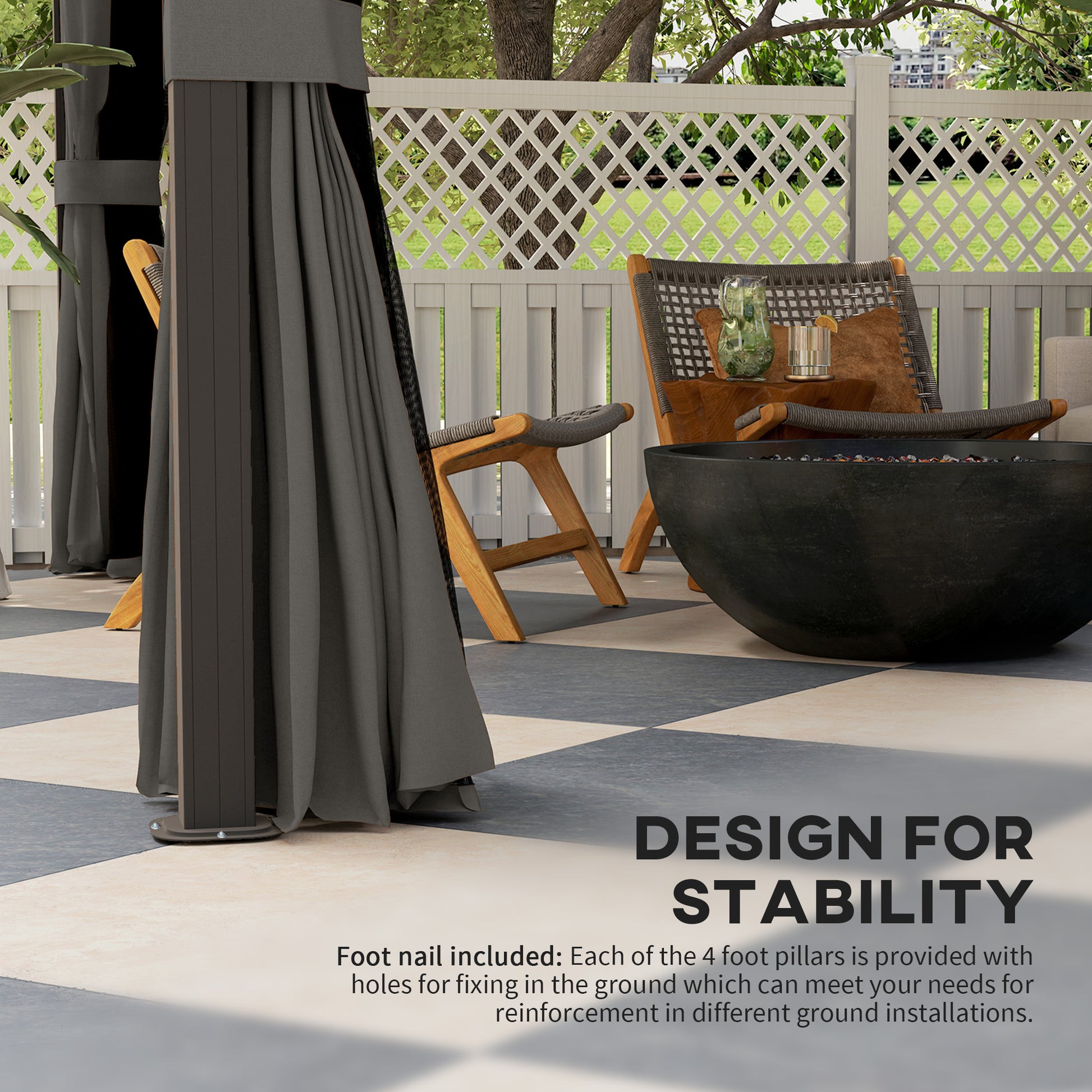 10' x 12' Deluxe Hardtop Gazebo with Metal Roof, Aluminum Frame Patio Gazebo Garden Sun Shelter Outdoor Pavilion with Cu