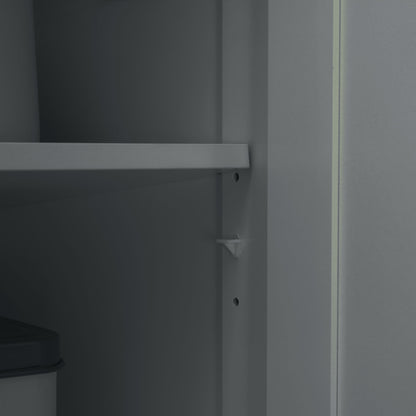 Kitchen Island with Storage, Rolling Kitchen Island with Drop Leaf, Rubber Wood Top and Adjustable Shelves, Grey