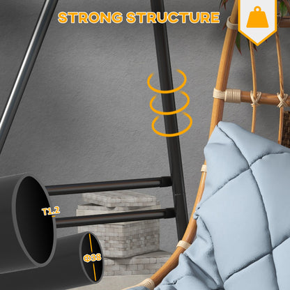 Hammock Chair Stand, Hanging Heavy Duty Metal Frame Hammock Stand for Hanging Hammock Air Porch Swing Chair, Egg Cahir, 