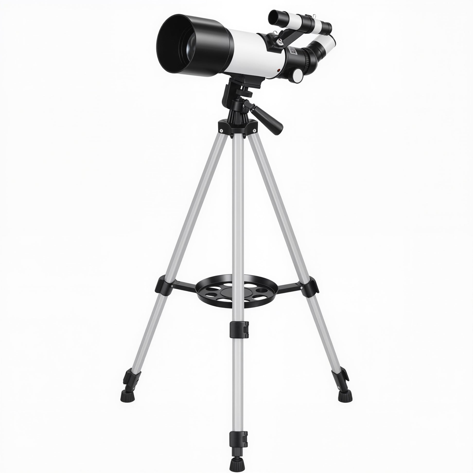 Telescope for Adults, 70 mm Aperture 400 mm Refractor Telescope with 40X/16X, Adjustable Tripod, Bag, White