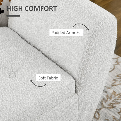 Upholstered Storage Bench with Arms, Modern Ottoman Bench for Bedroom, Entryway, and Living Room, Cream White