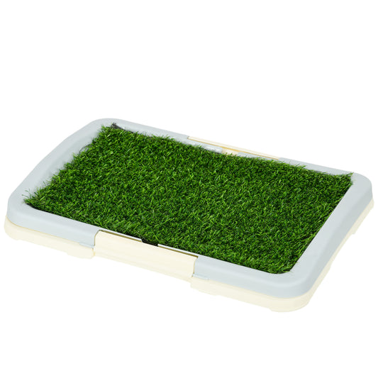 Puppy Training Pad, Indoor Portable Puppy Pad, with Artificial Grass, Grid, Panel, Tray, 18.3" x 13.4"