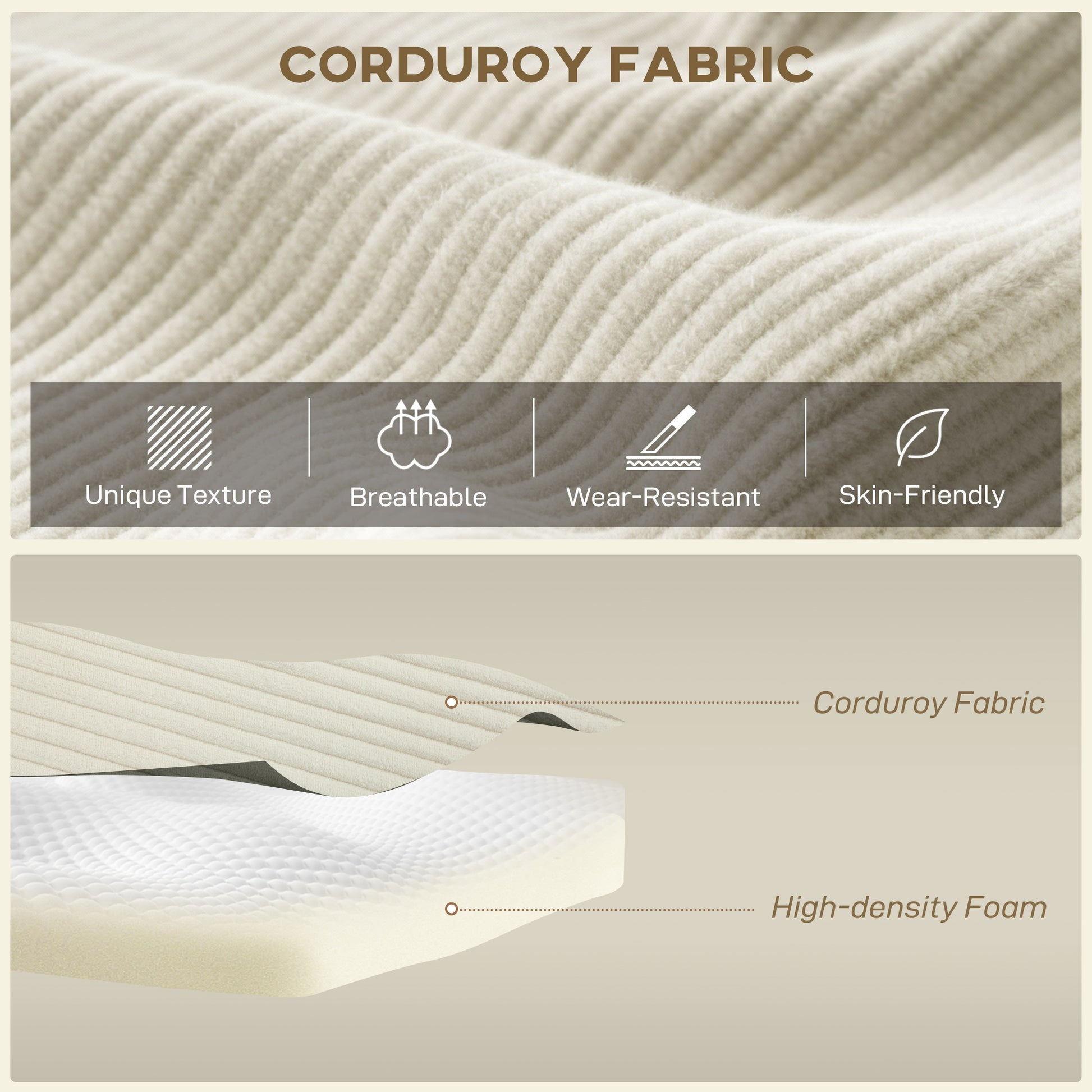 Cream White Modular Sofa, 2-in-1 L Shaped Couch Sofa Bed