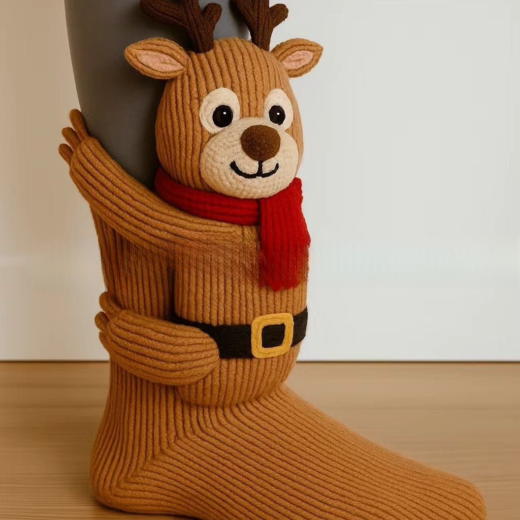 Plush Crochet Animal Cute Animal Socks