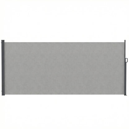 Retractable Side Awning, 165" x 73" Outdoor Privacy Screen, Water-Resistant, UV 50+, Light Grey