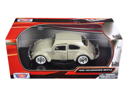 1966 Volkswagen Beetle Beige 1/24 Diecast Model Car by Motormax